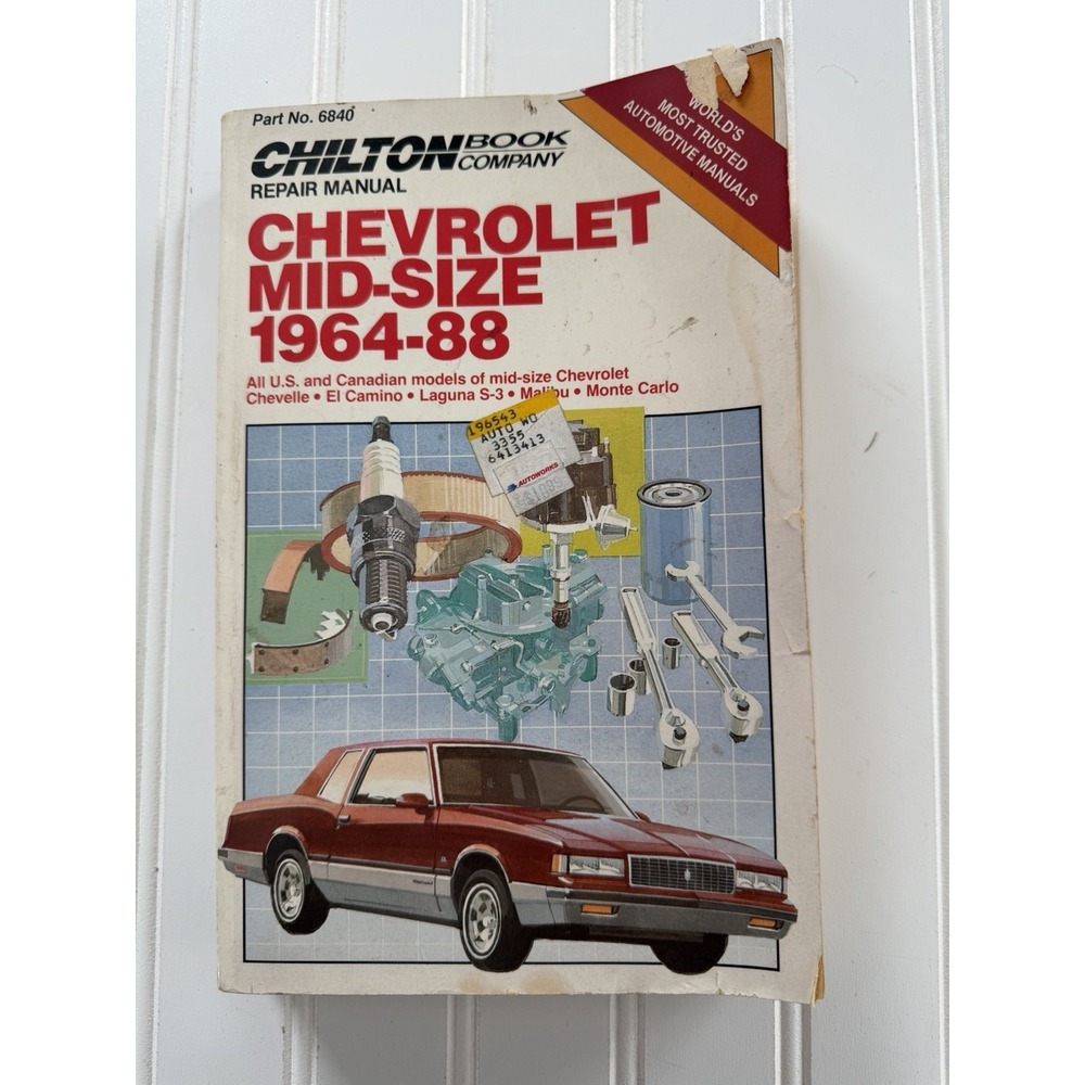 Chilton # 6840 Chevrolet Mid Size Car‎ Manual 1964-1988 Chevy Book